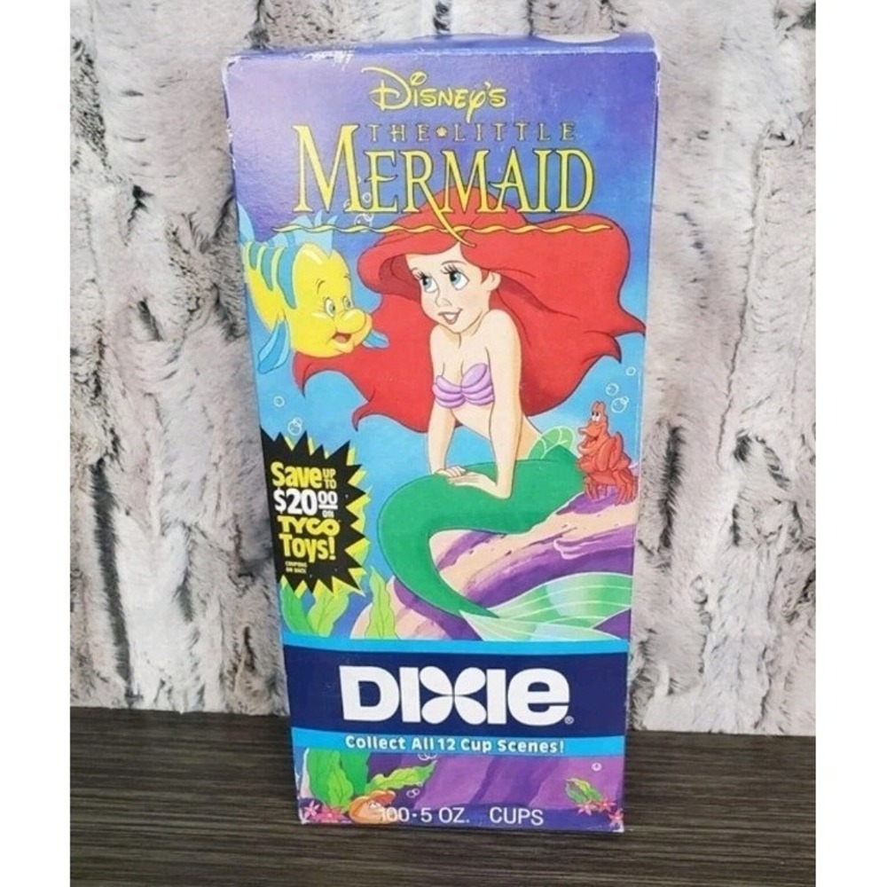 NOS - Disney The Little Mermaid Dixie Cups, 100 -‎ 5 Oz Cups, SEALED